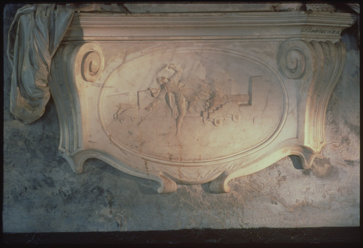Detalj av ett minnesmärke, 1725 marmor av Louis Francois Roubillac