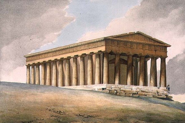 Theseus tempel i Aten av Louis (after) Dupre