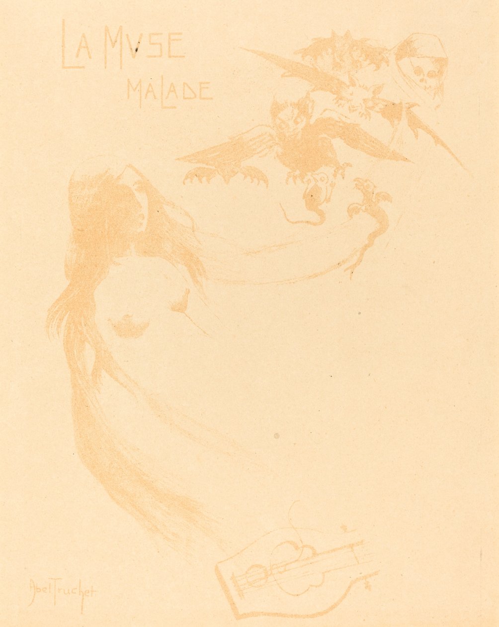 Den sjuka musan, ca. 1900. av Louis Abel Truchet