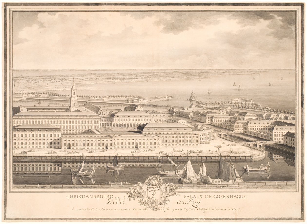 Köpenhamns slott Christiansburg av Louis Auguste Le Clerc