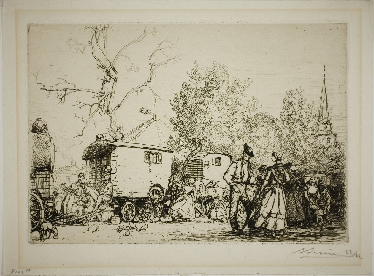 På mässan i Saint-Jean-de-Monts av Louis Auguste Lepère
