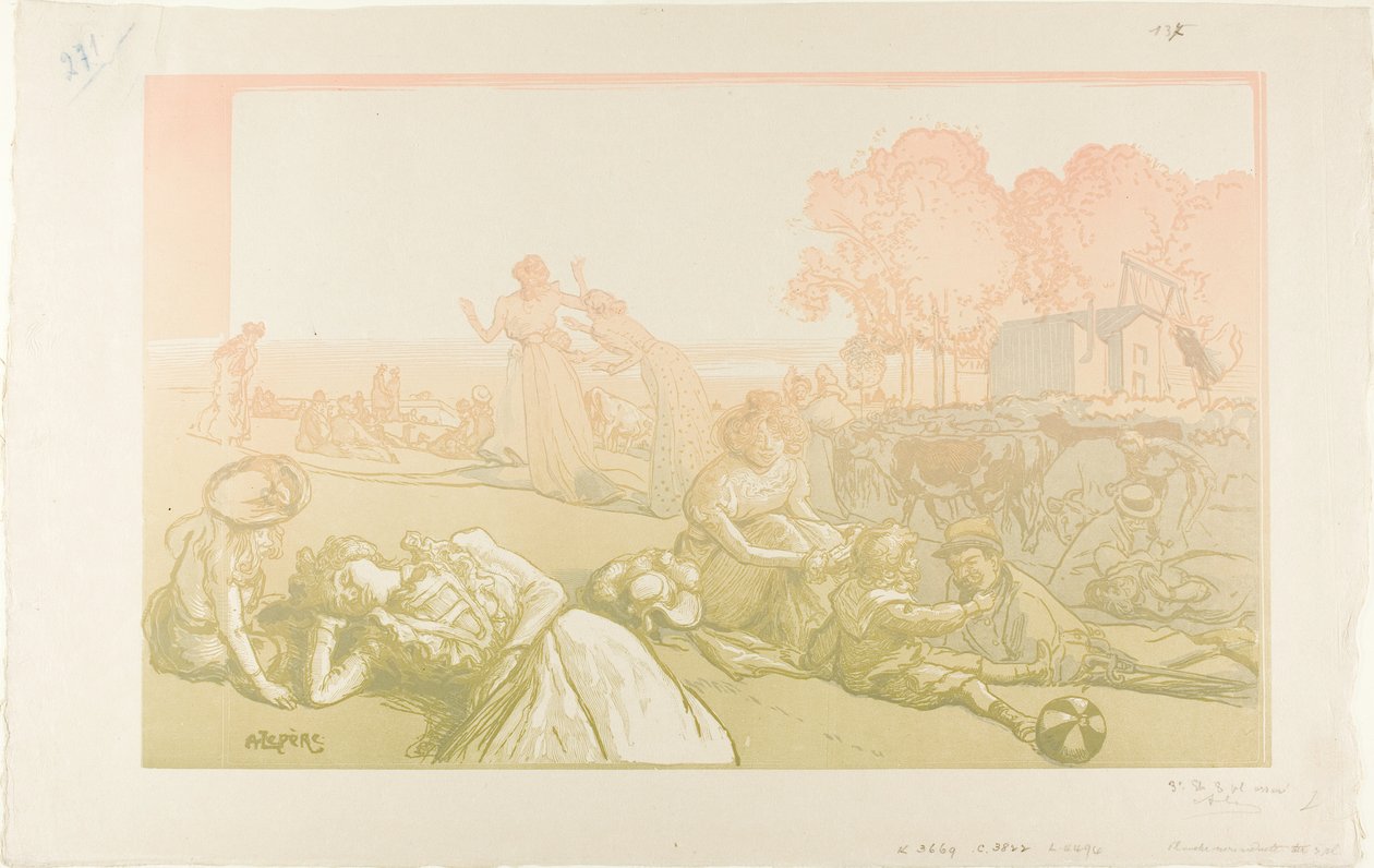 Modern bukolisk av Louis Auguste Lepère