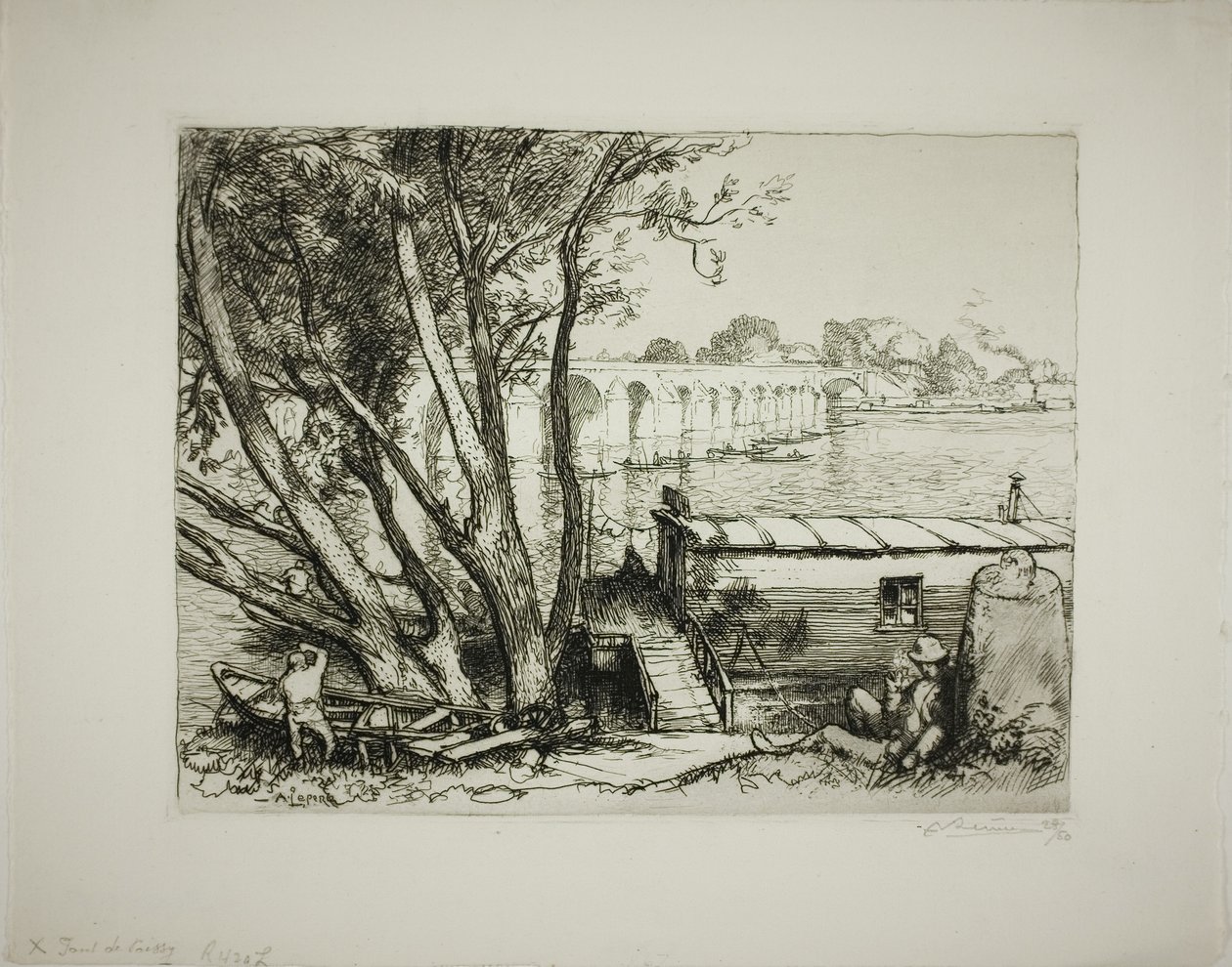 Poissy av Louis Auguste Lepère