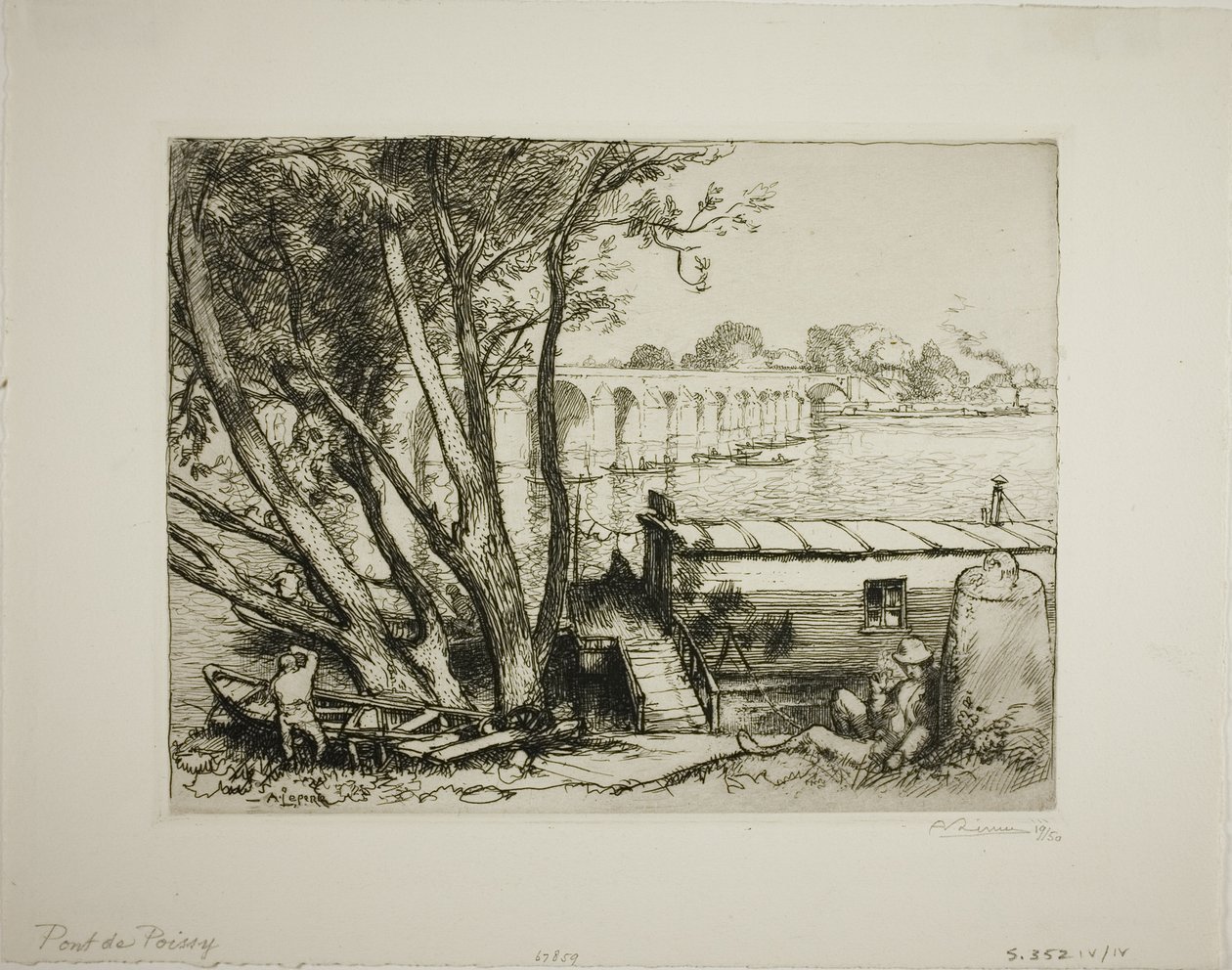 Poissy av Louis Auguste Lepère