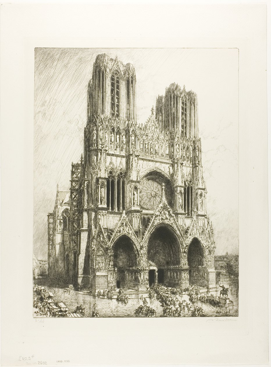 Katedralen i Reims av Louis Auguste Lepère
