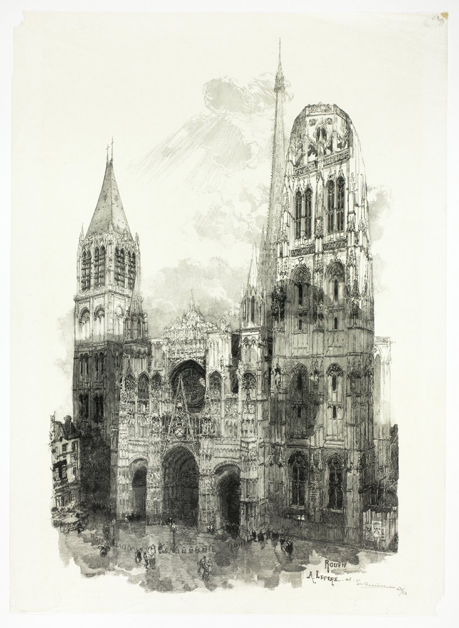 Katedralen i Rouen av Louis Auguste Lepère