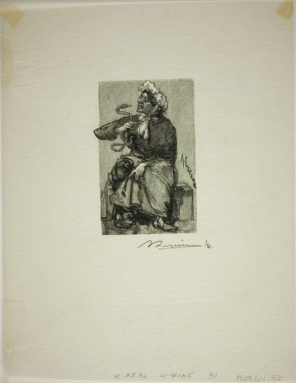 Serpent Merchant av Louis Auguste Lepère