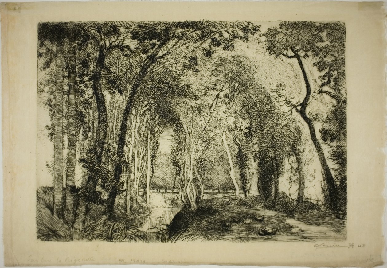 Sous Bois, vid Rigonette av Louis Auguste Lepère