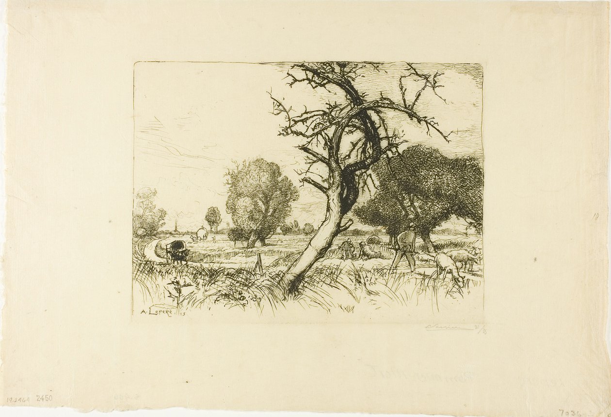 Det döda äppelträdet av Louis Auguste Lepère