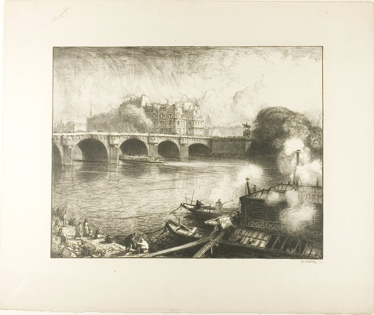 Pont Neuf, Paris av Louis Auguste Lepère