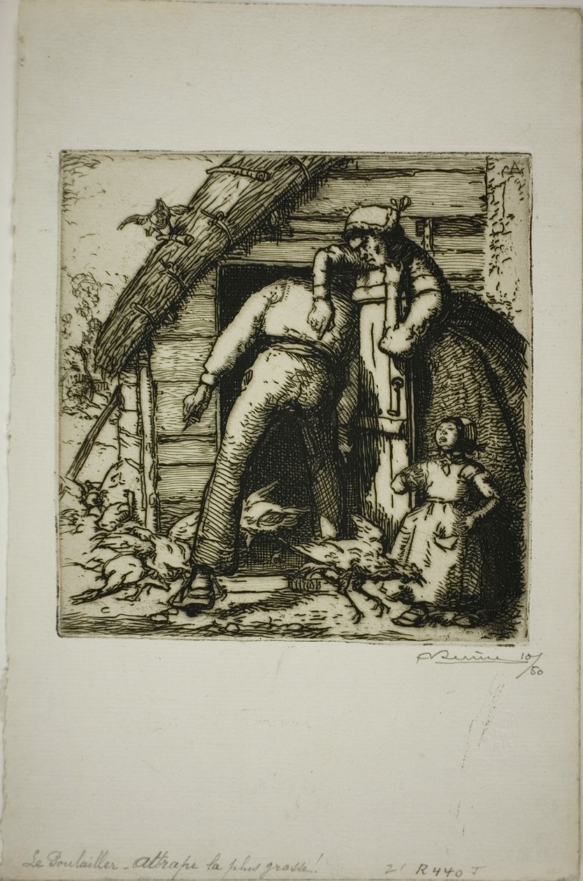 The Poulterer av Louis Auguste Lepère