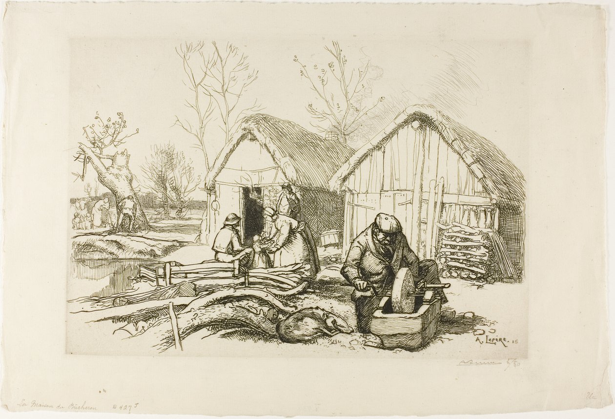 Skogshuggarens hus av Louis Auguste Lepère