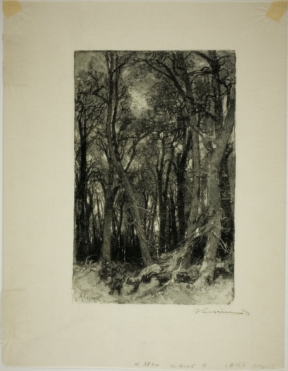 Vinter: Bas-Bréau av Louis Auguste Lepère