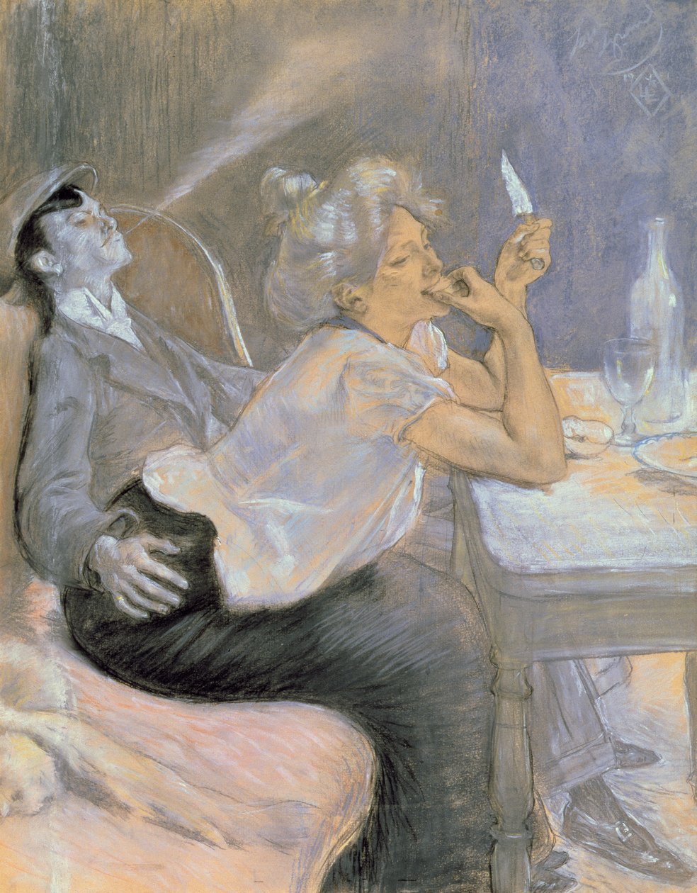 Apachens måltid av Louis Auguste Mathieu Legrand