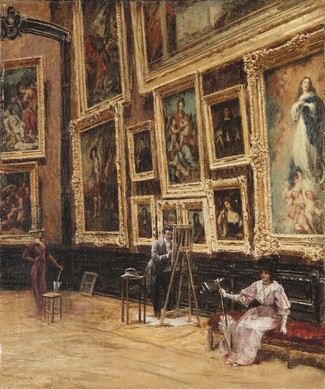 I Louvren av Louis Beraud