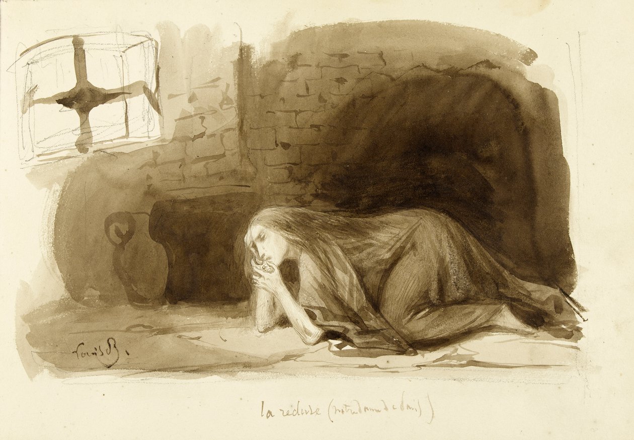 La Recluse. av Louis Boulanger