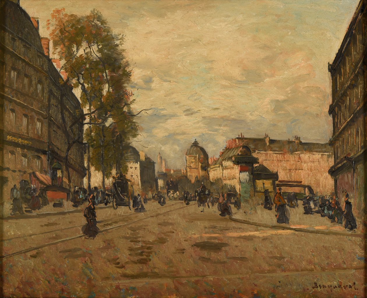 Place Saint-Michel i Paris av Louis Braquaval