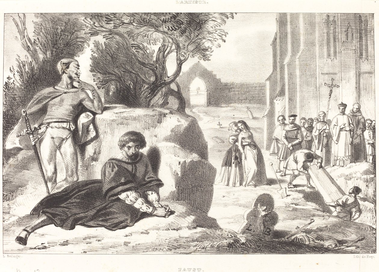 Scener från Faust av Louis Candide Boulanger