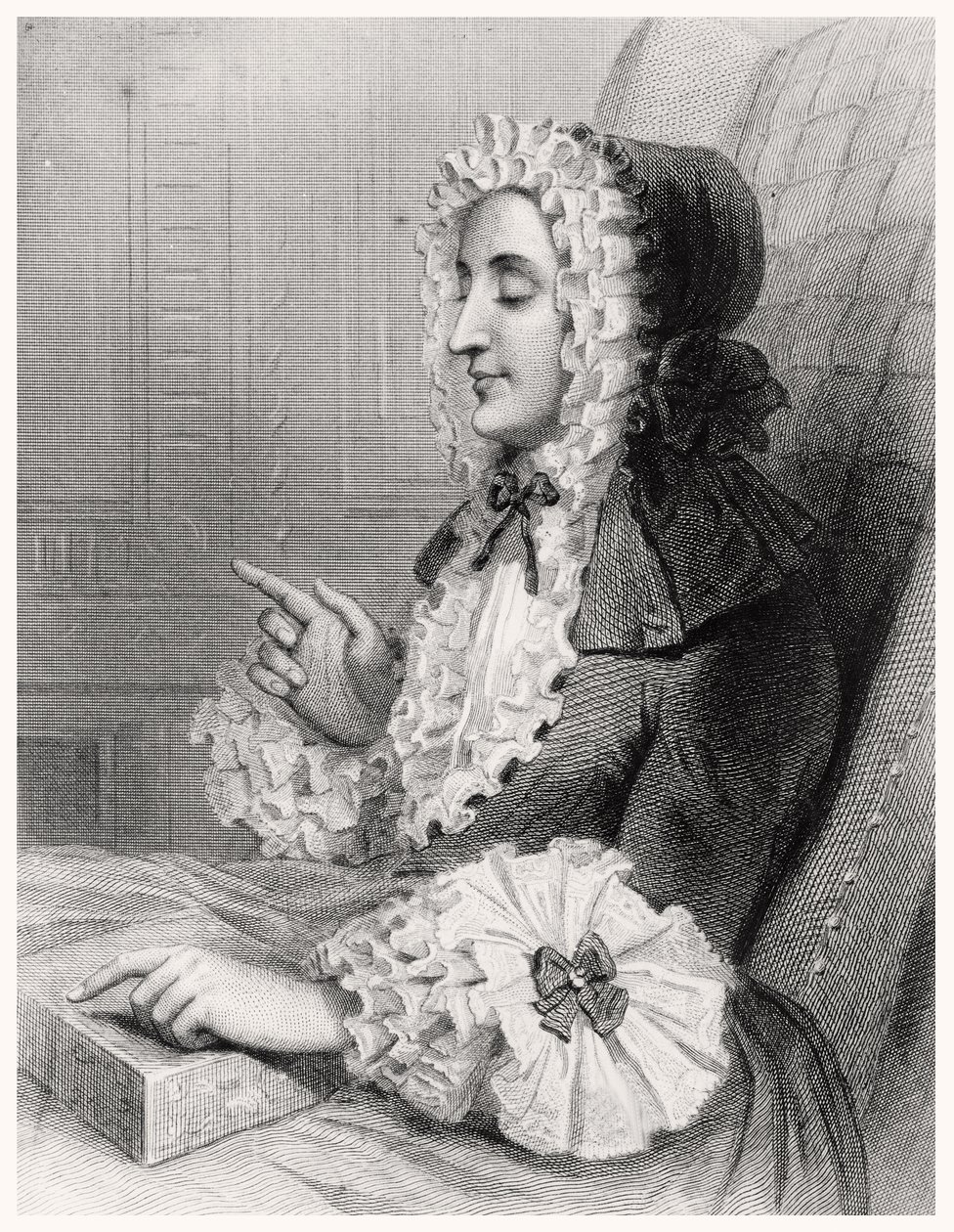 Madame du Deffand, blind av Louis Carrogis Carmontelle