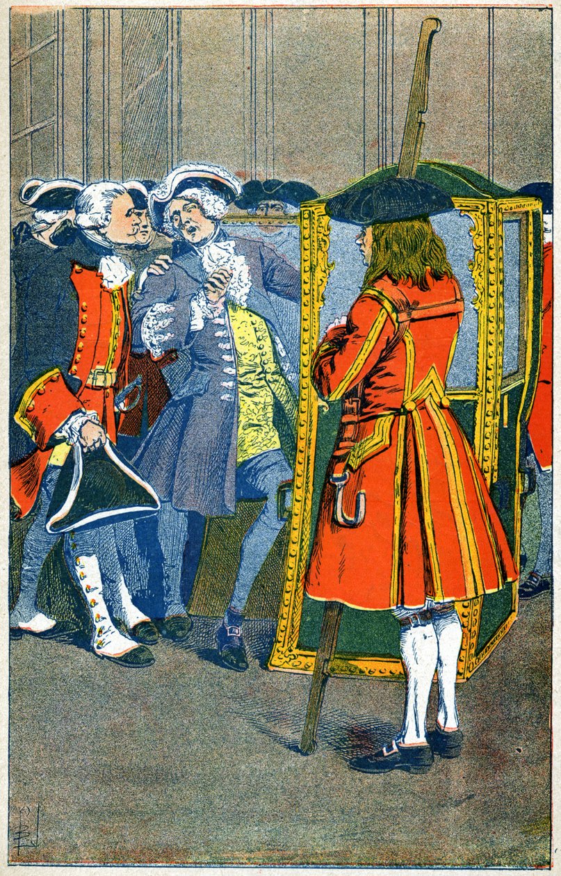 Bortförandet av Villeroy 1722 av Louis Charles Bombled