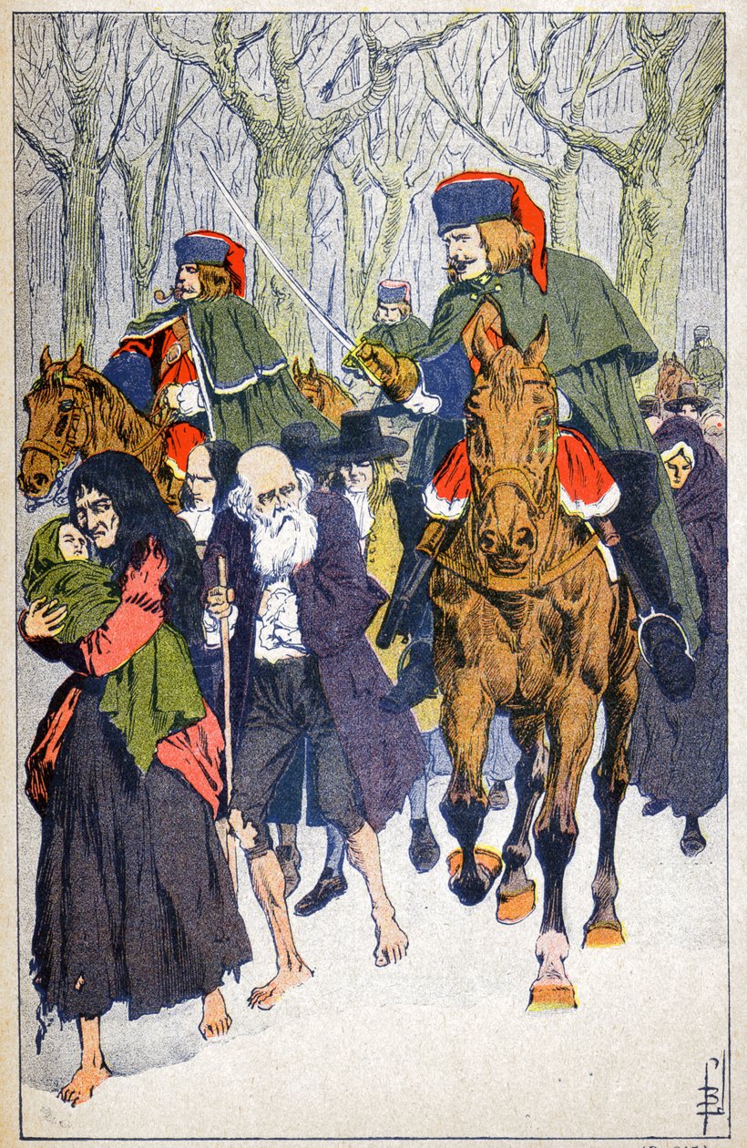 Gripande av protestanter av Louis Charles Bombled