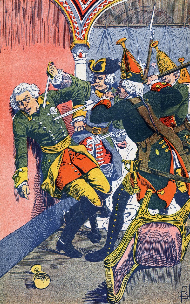 Tsar Peter III:s död av Louis Charles Bombled