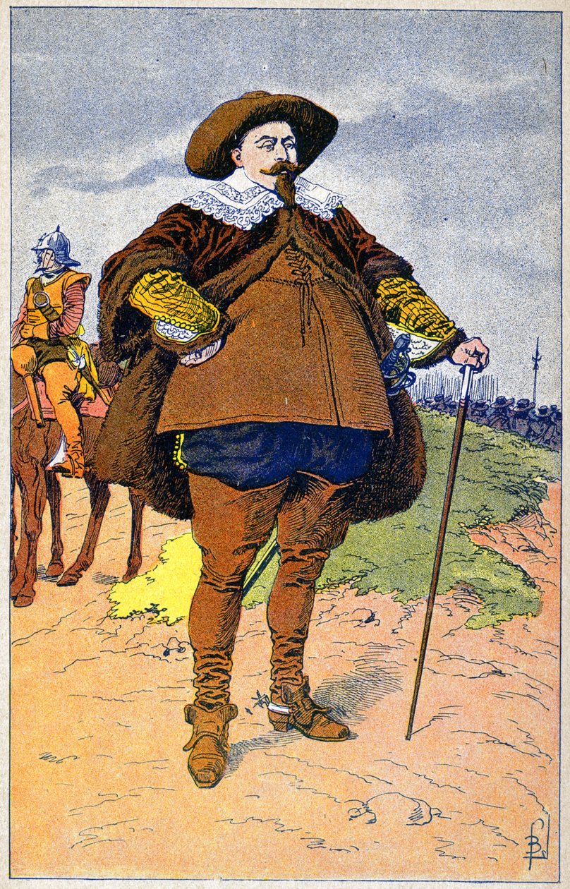 Gustav II Adolphe av Sverige av Louis Charles Bombled