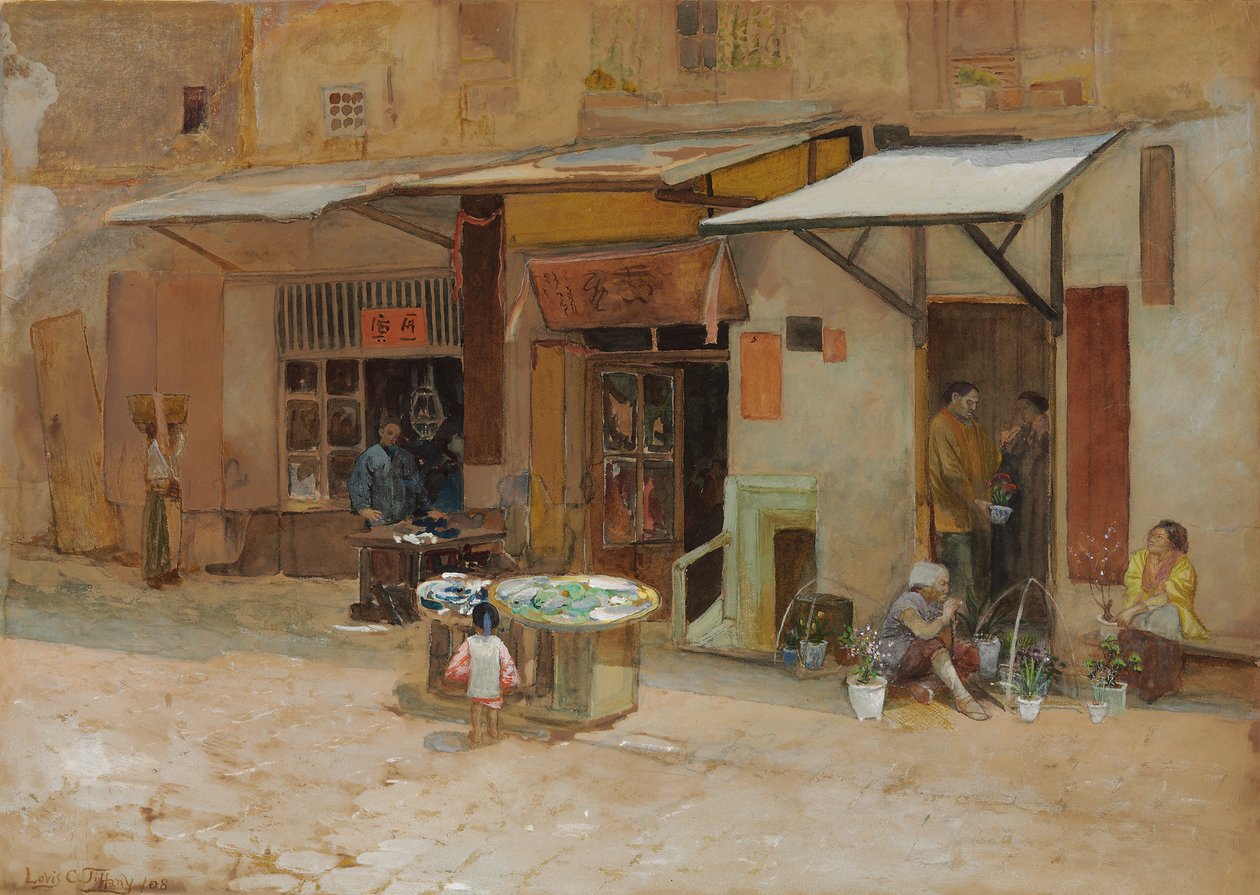 Chinatown, San Francisco, 1908 av Louis Comfort Tiffany