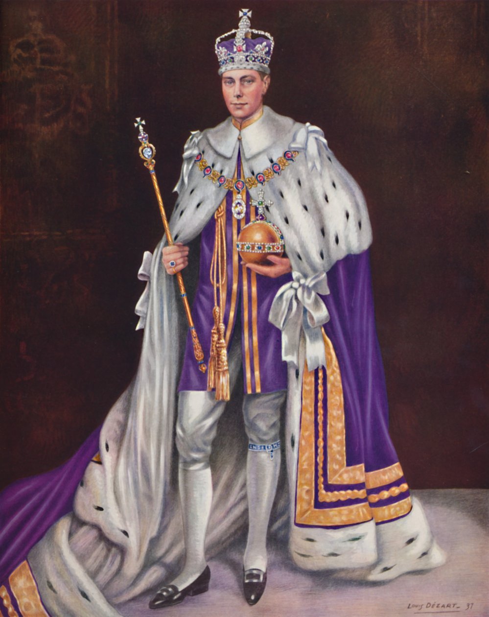 "Hans Majestät Kung George VI", 1937 av Louis Dezart