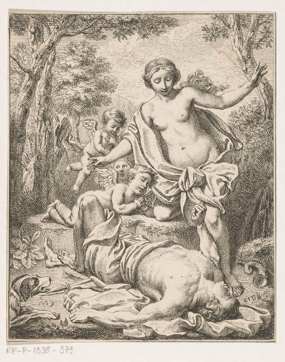 Venus och Adonis av Louis Fabritius Dubourg