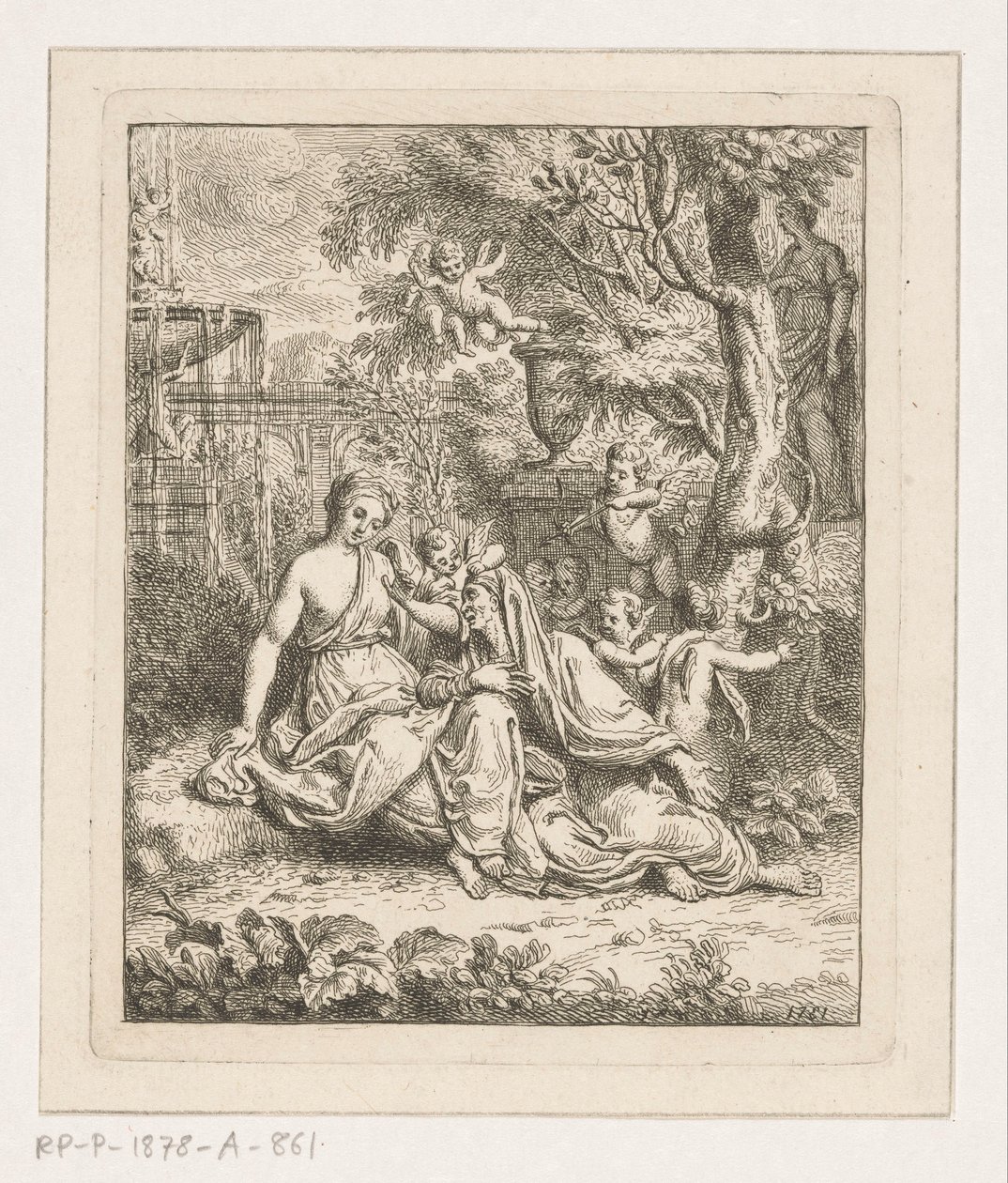 Vertumnus en Pomona av Louis Fabritius Dubourg