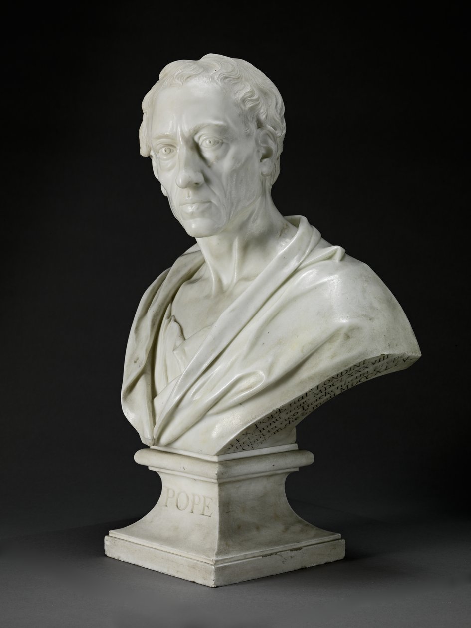 Alexander Pope (1688-1744) 1741 (marmor) av Louis Francois Roubilliac