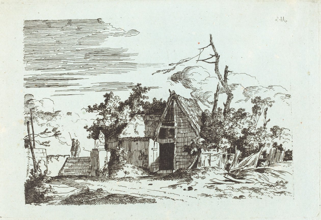 En rustik lada av Louis Gabriel Moreau the Elder