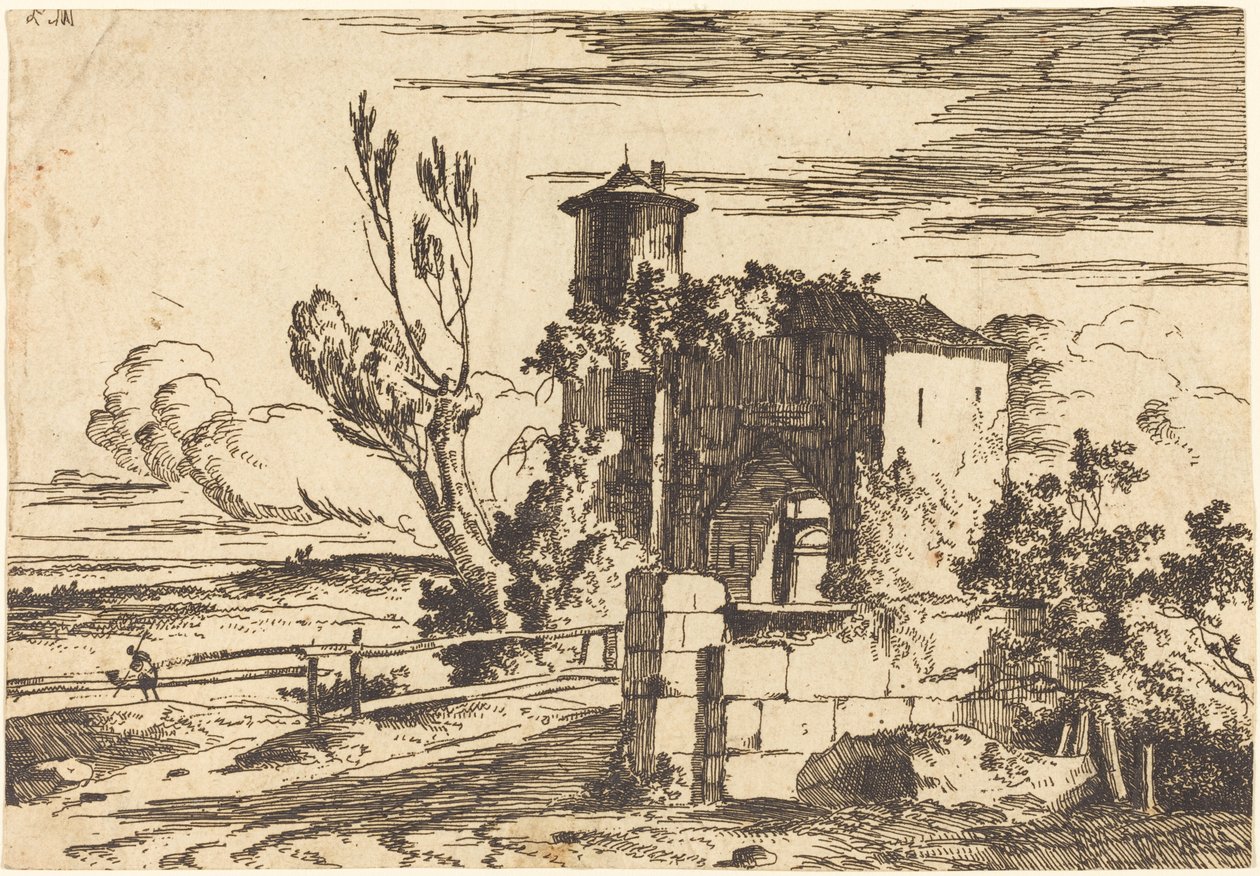 Monumental Entry av Louis Gabriel Moreau the Elder