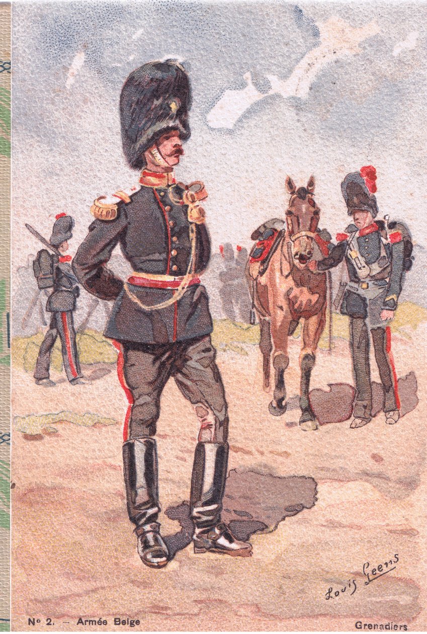 Grenadier, vykort, 1920-tal av Louis Geens