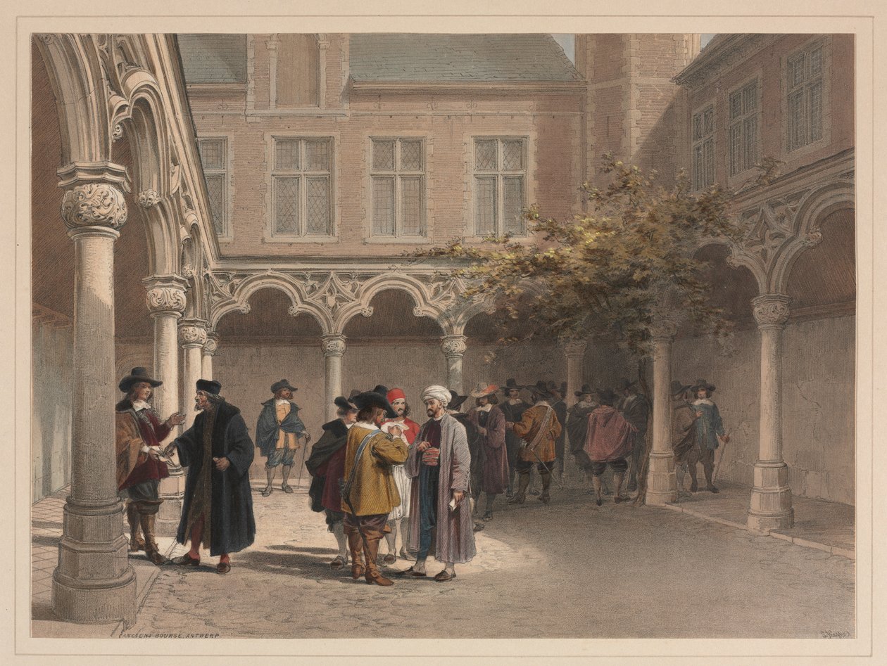 Ancien Bourse, Antwerpen av Louis Haghe
