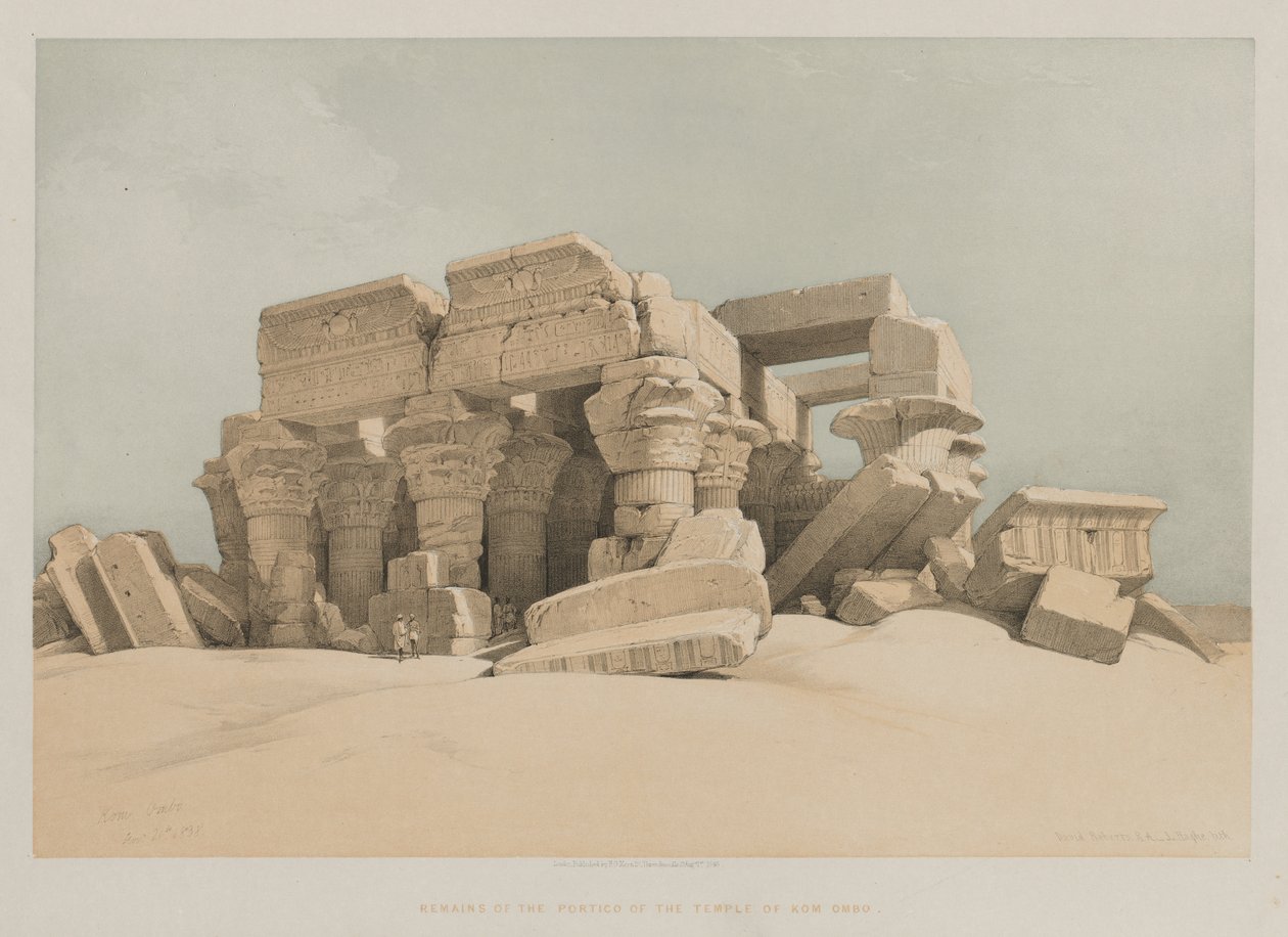 Egypten och Nubien, volym II: Kom-Ombo, 1846. av Louis Haghe