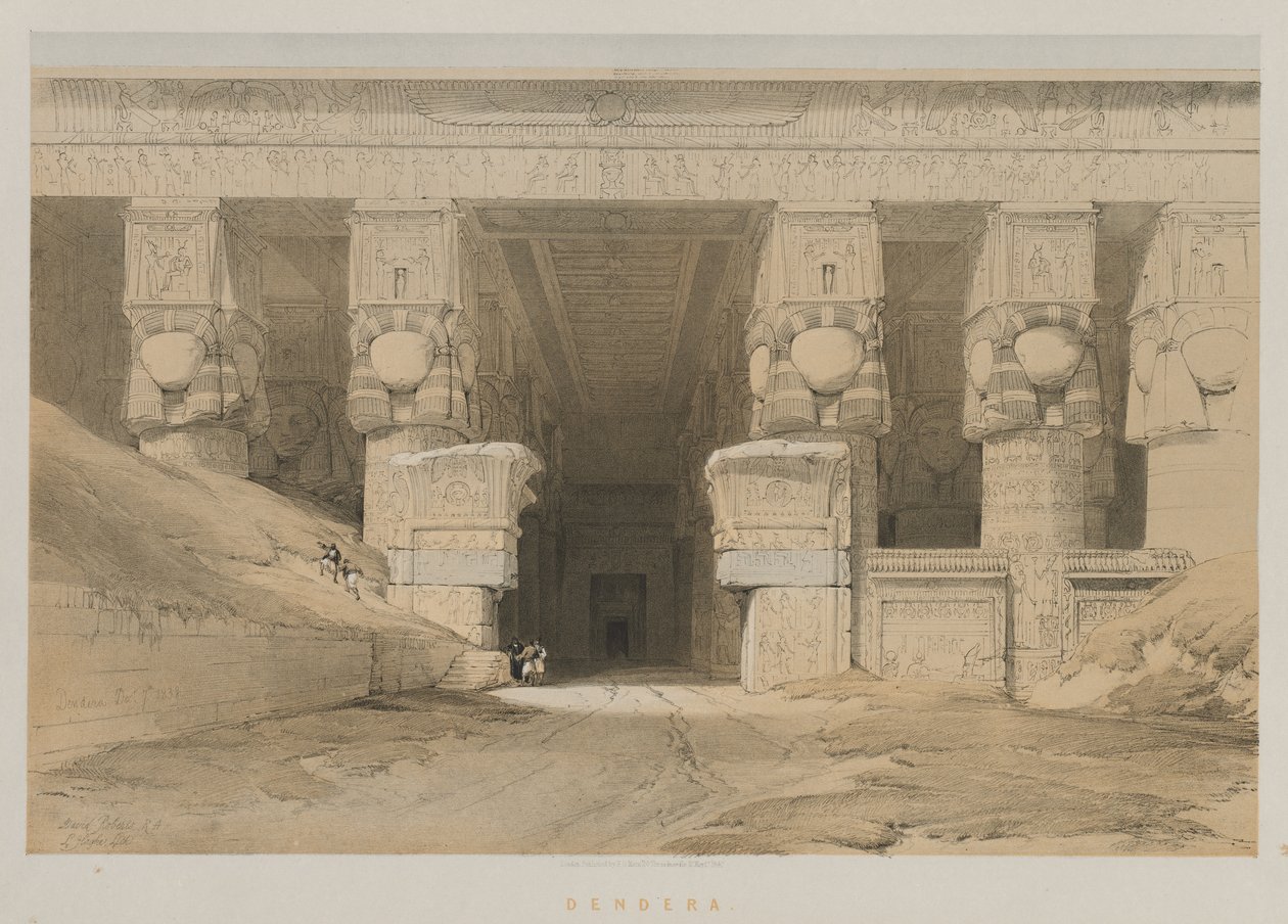 Egypten och Nubien, volym I: Dendera, 1847. av Louis Haghe