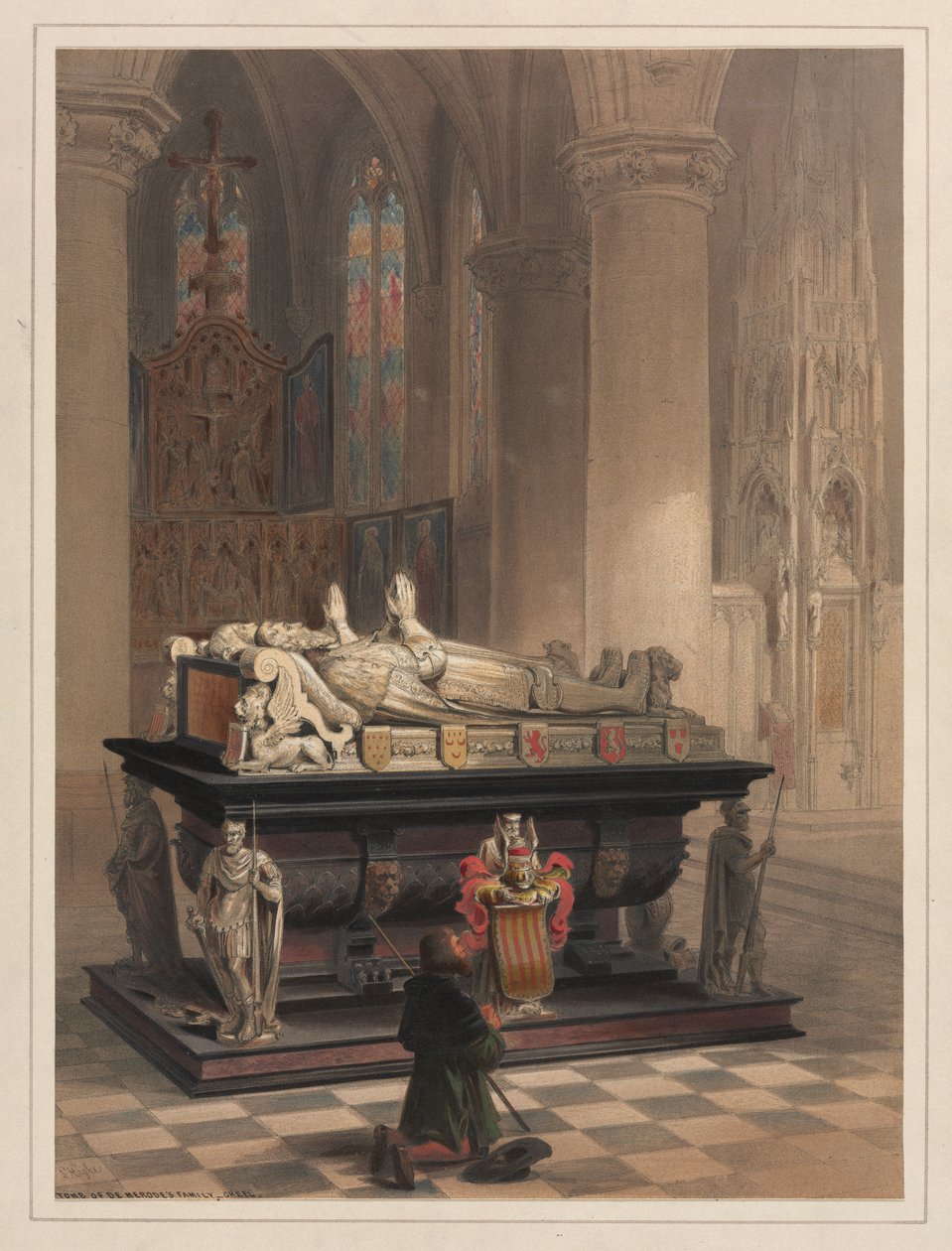 De Merodes familjs grav, Gheel av Louis Haghe