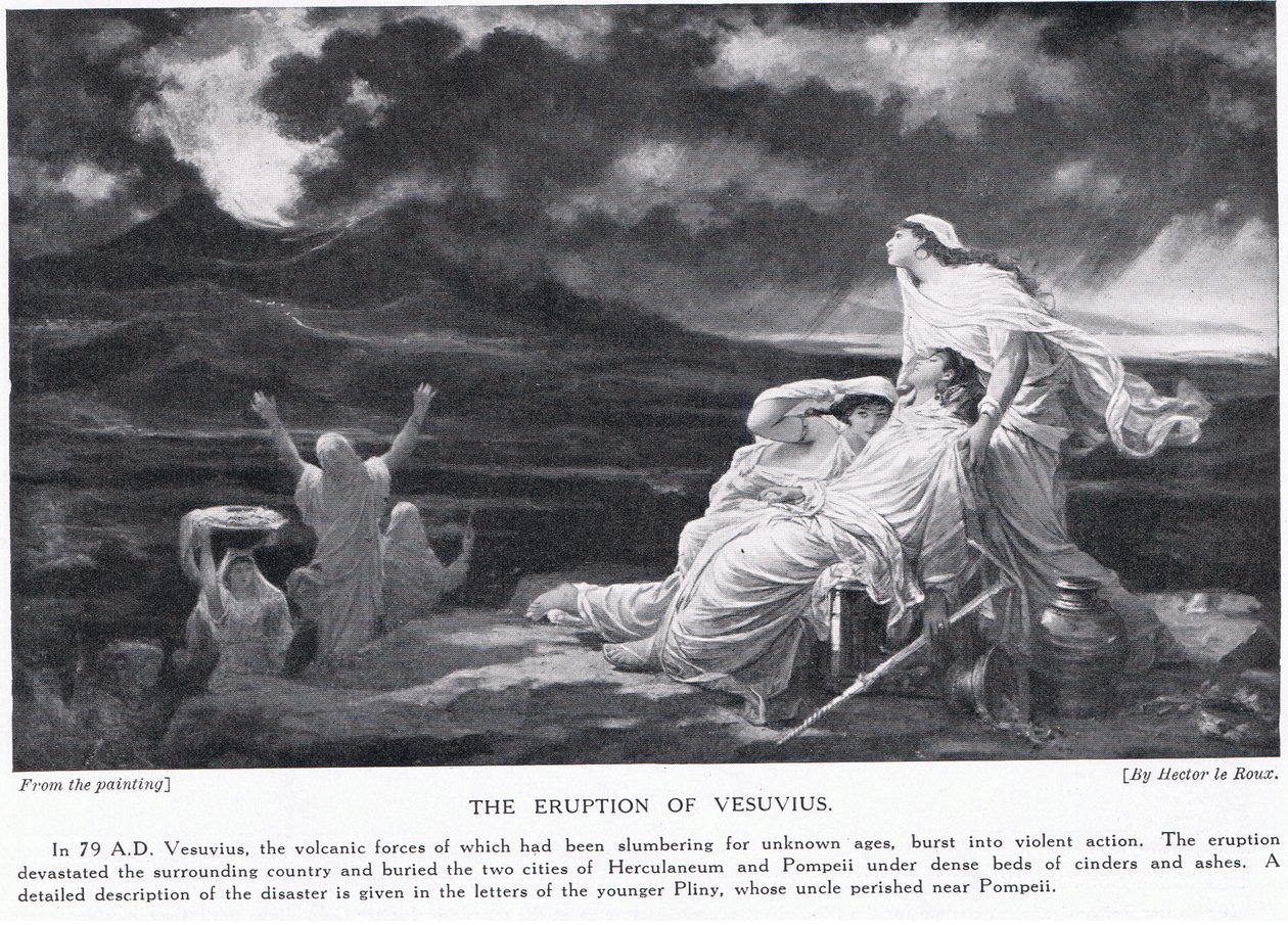 Vesuvius utbrott 79 AD av Louis Hector Leroux
