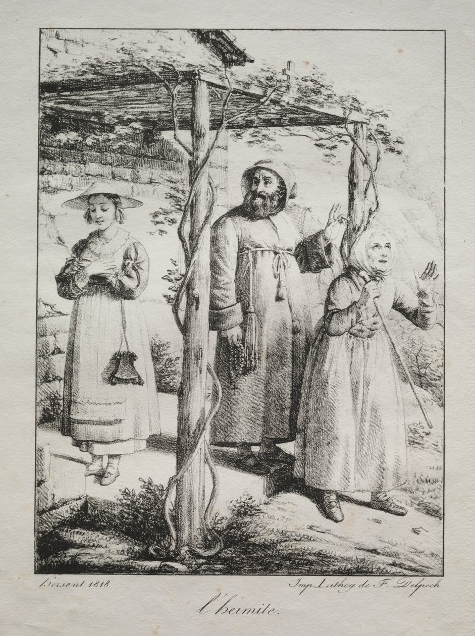 Eremiten, 1818. av Louise Marie Jeanne Hersent