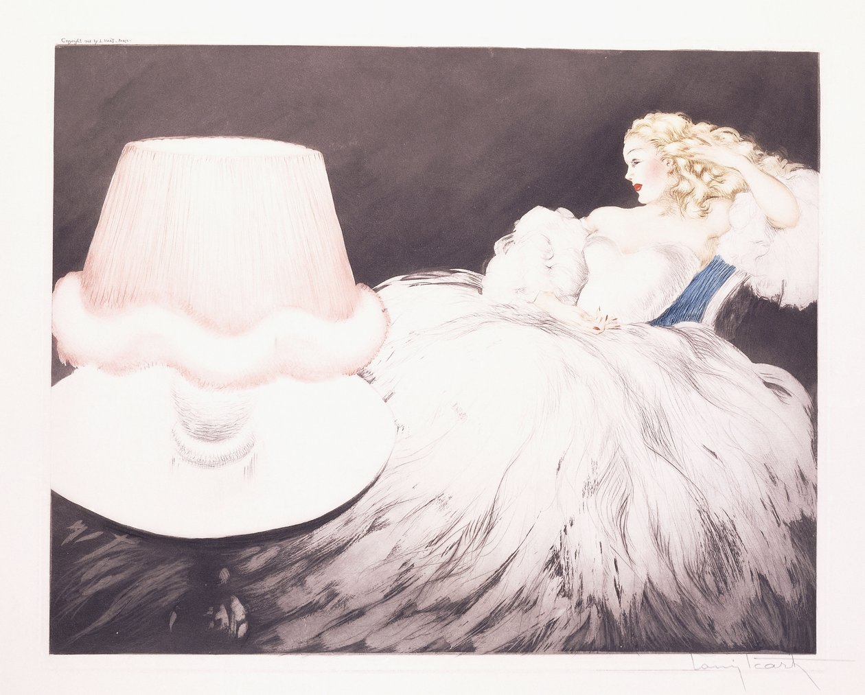 Lampskärm av Louis Icart