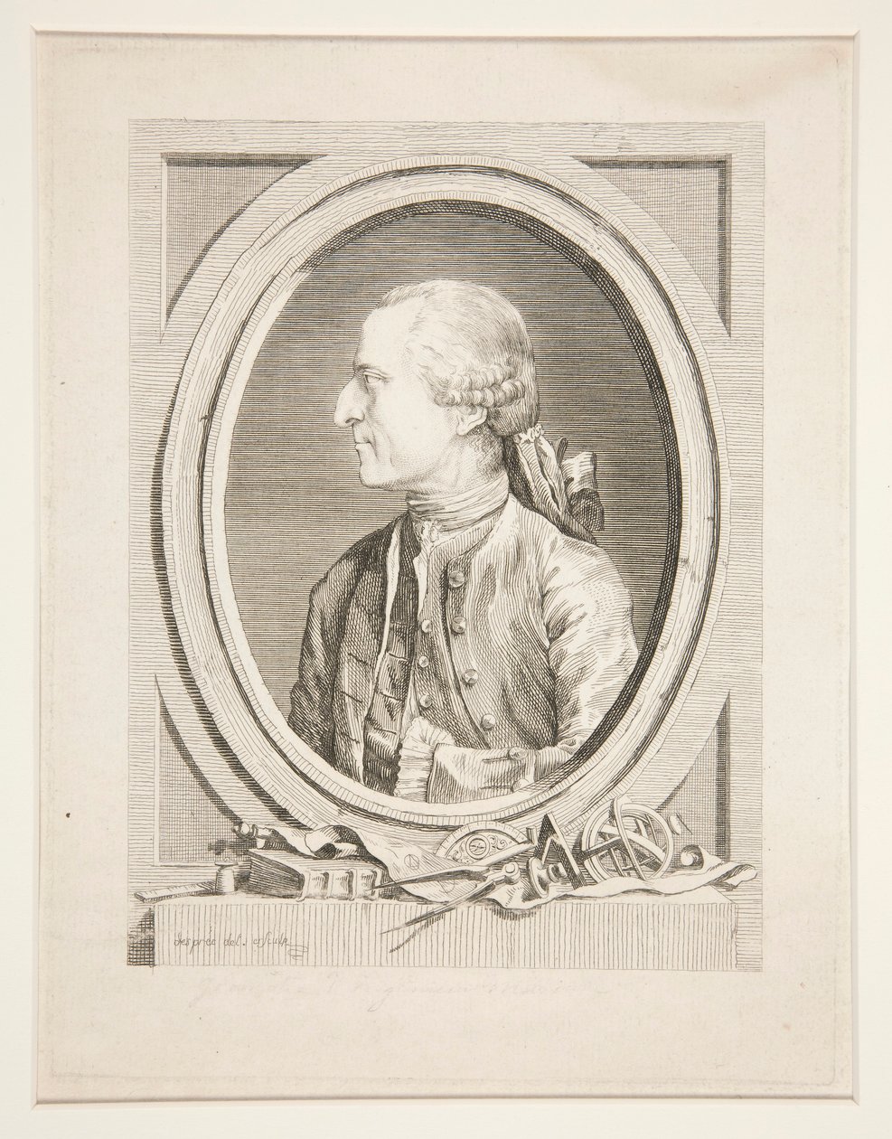 Porträtt av Antoine de Ch?sie av Louis Jean Desprez
