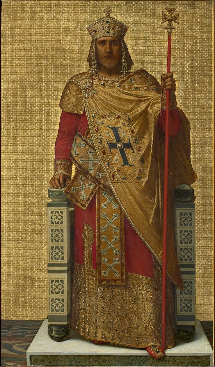 Baldwin I av Konstantinopel, 1872-1877. av Louis Joseph Gallait