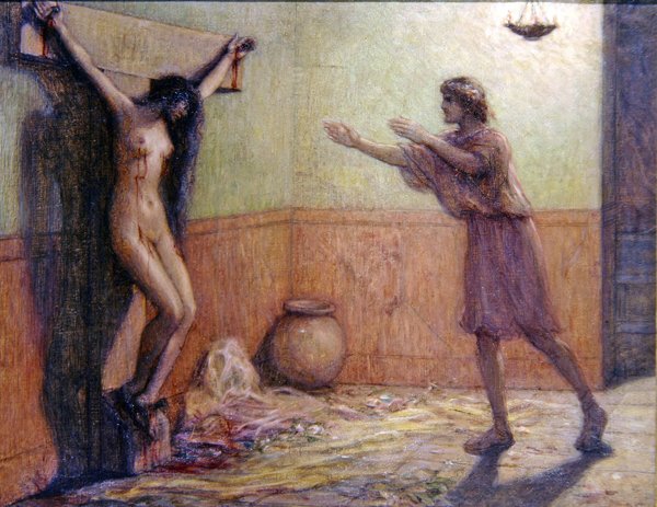 Korsfäst kvinna av Louis Joseph Raphael Collin