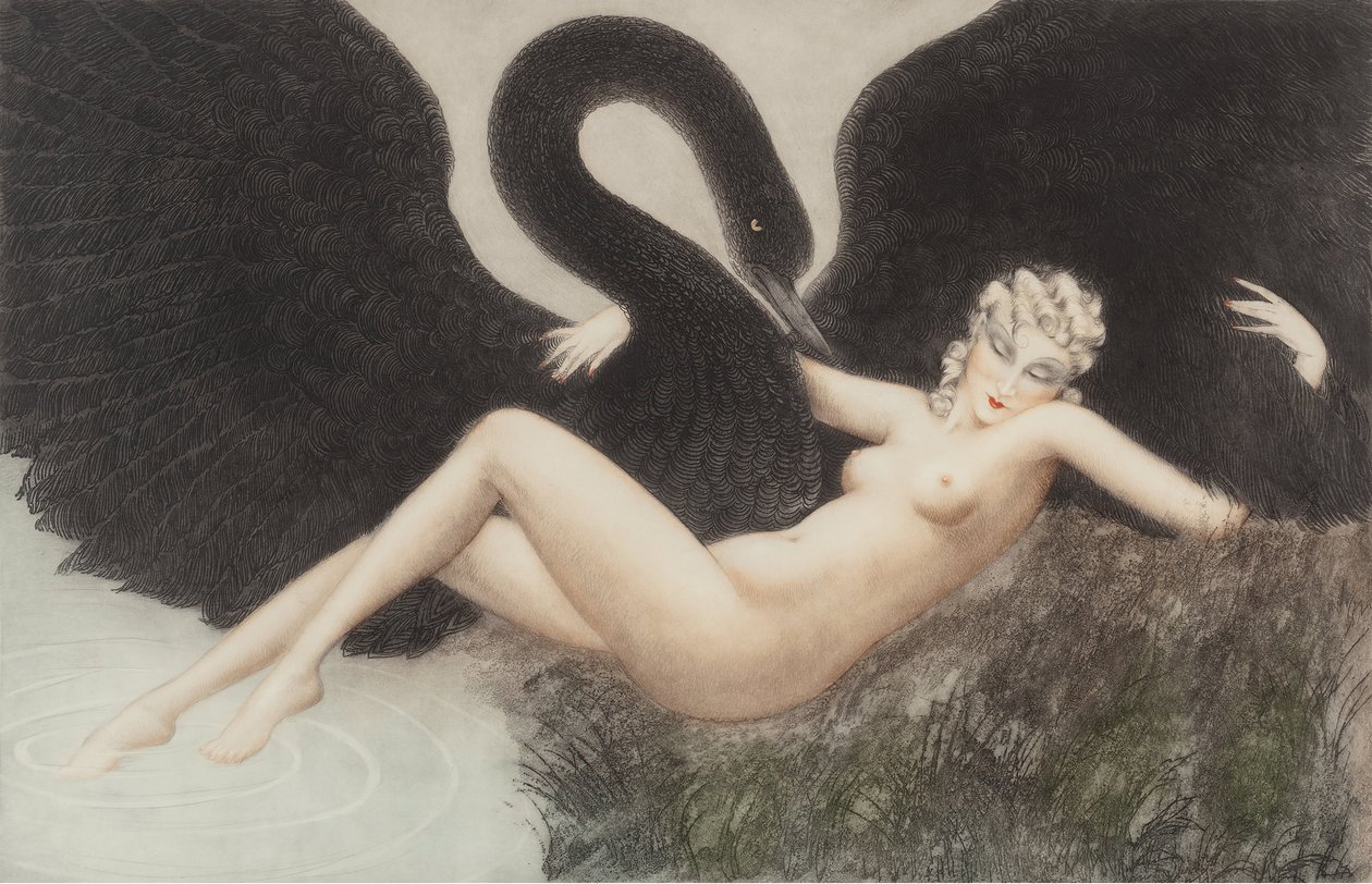 Leda och svanen, 1934. av Louis Justin Laurent Icart