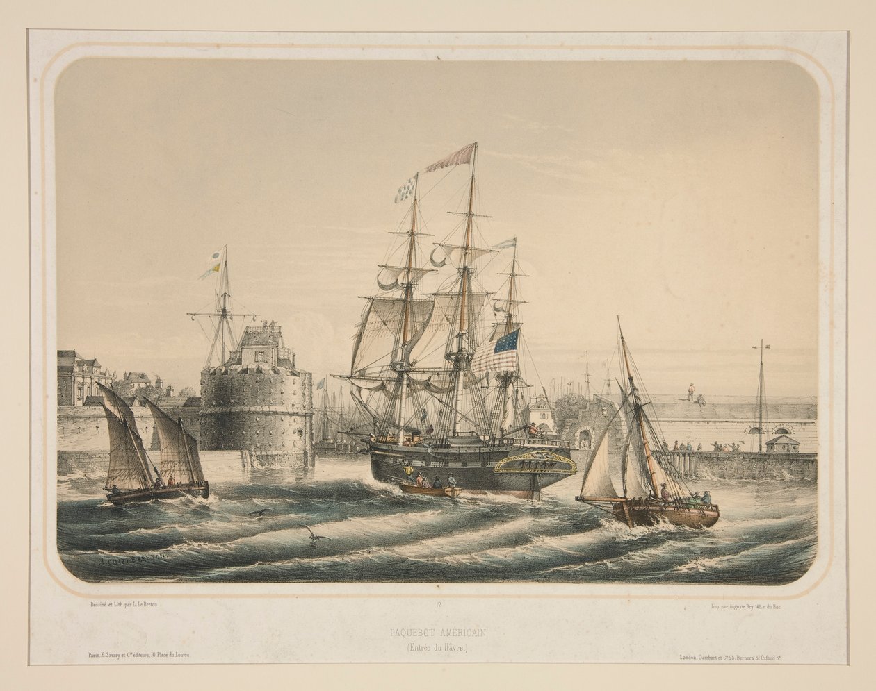 Amerikansk liner (Entre du Havre) av Louis Le Breton
