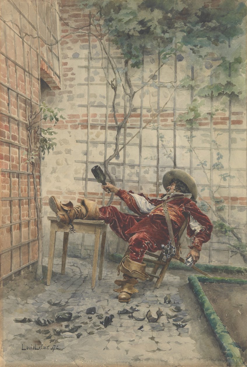 In His Cups, 1872. av Louis Leloir