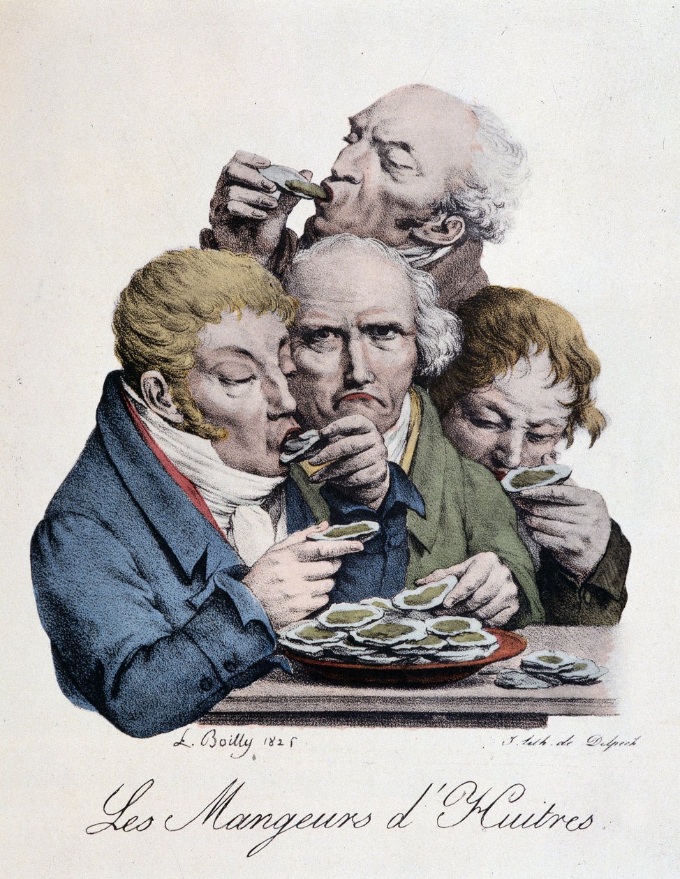 Oyster Eaters - av L. Boilly av Louis Leopold Boilly