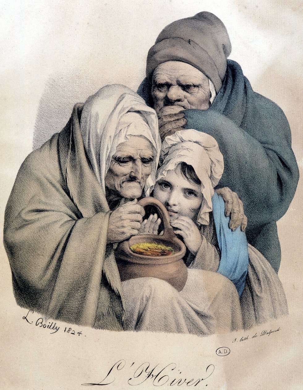 Winter - Teckning av Boilly av Louis Leopold Boilly